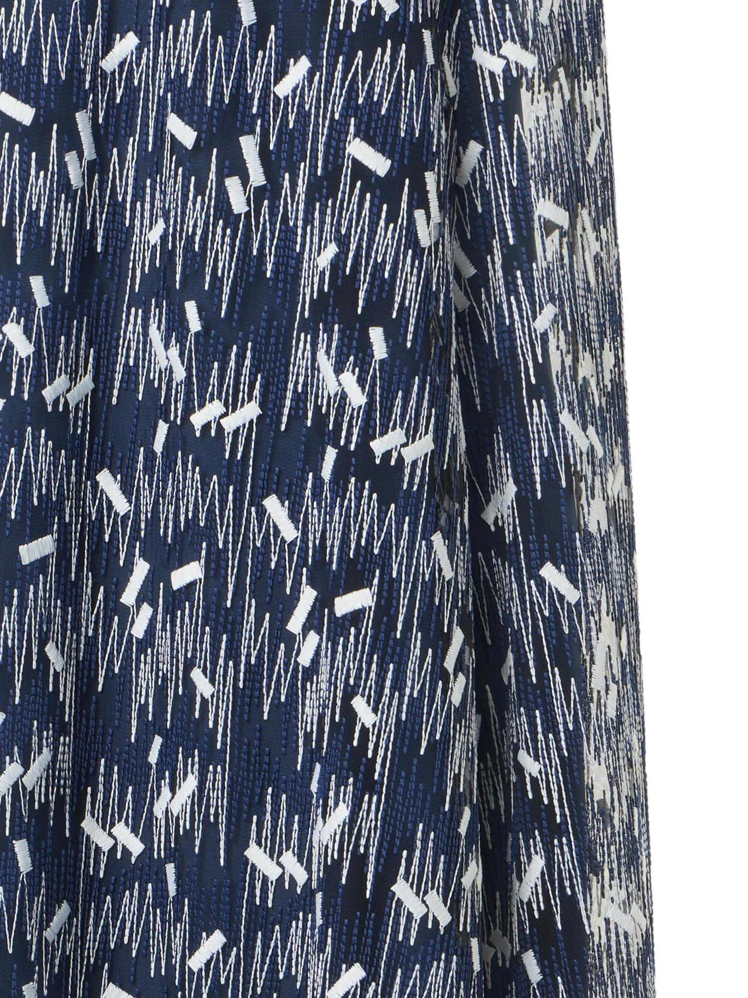 Scribble Dot Embroidered Midi A-Line Dress - Image 4