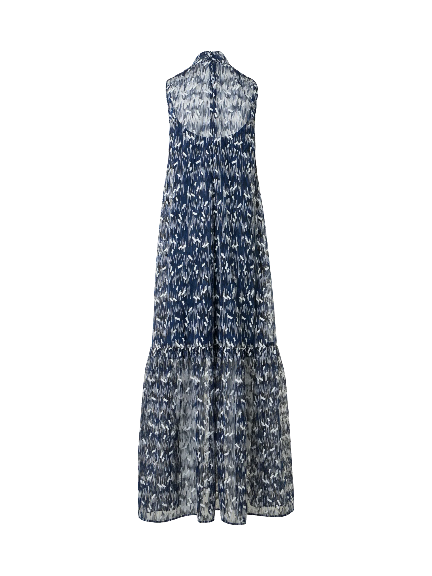 Scribble Dot Embroidered Midi A-Line Dress - Image 5