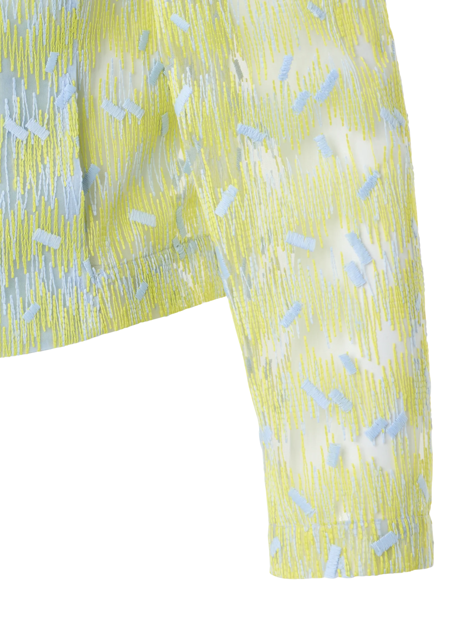 Scribble Dot Embroidered Tulle Biker Jacket - Image 4
