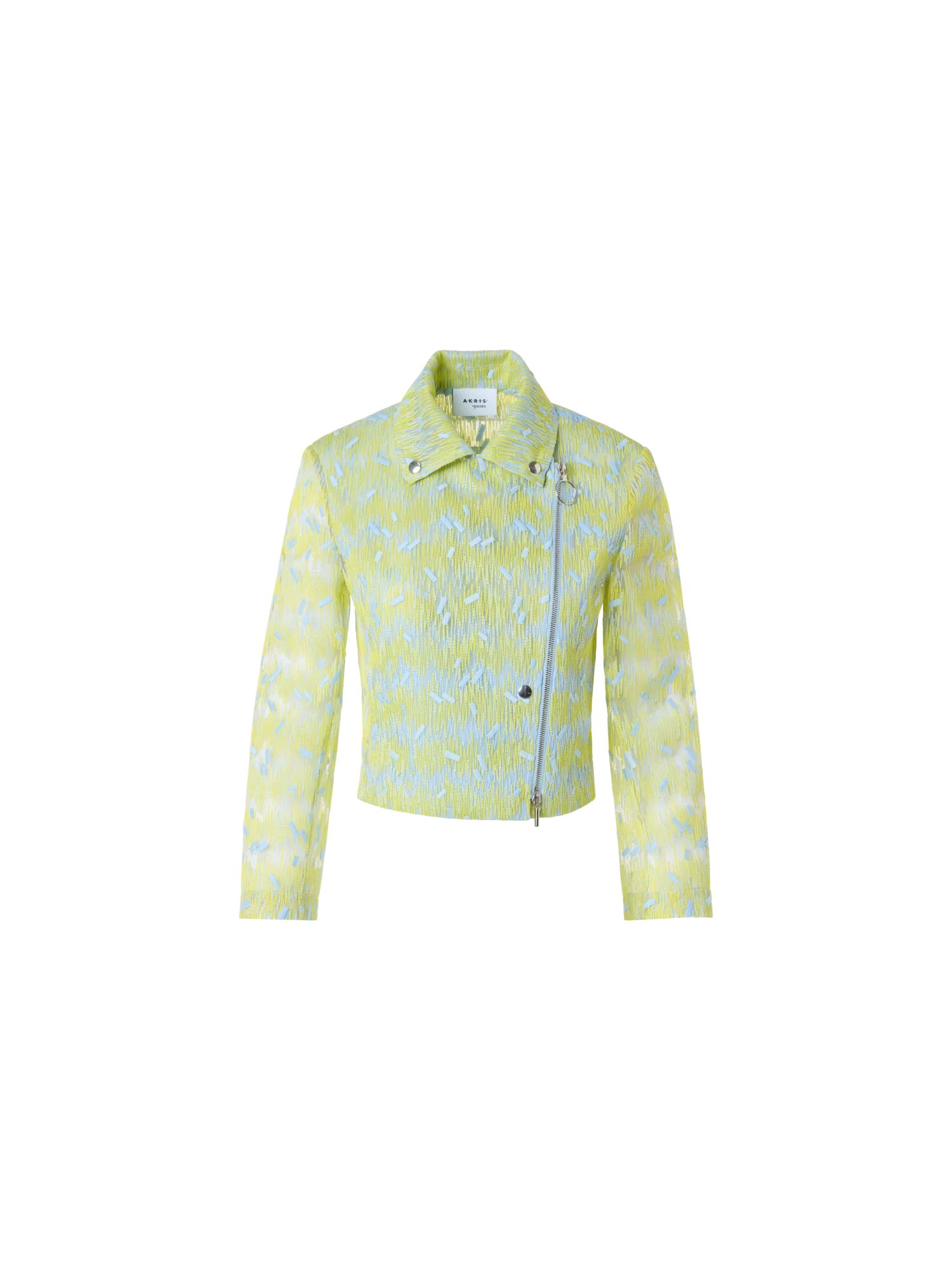 Scribble Dot Embroidered Tulle Biker Jacket - Image 5