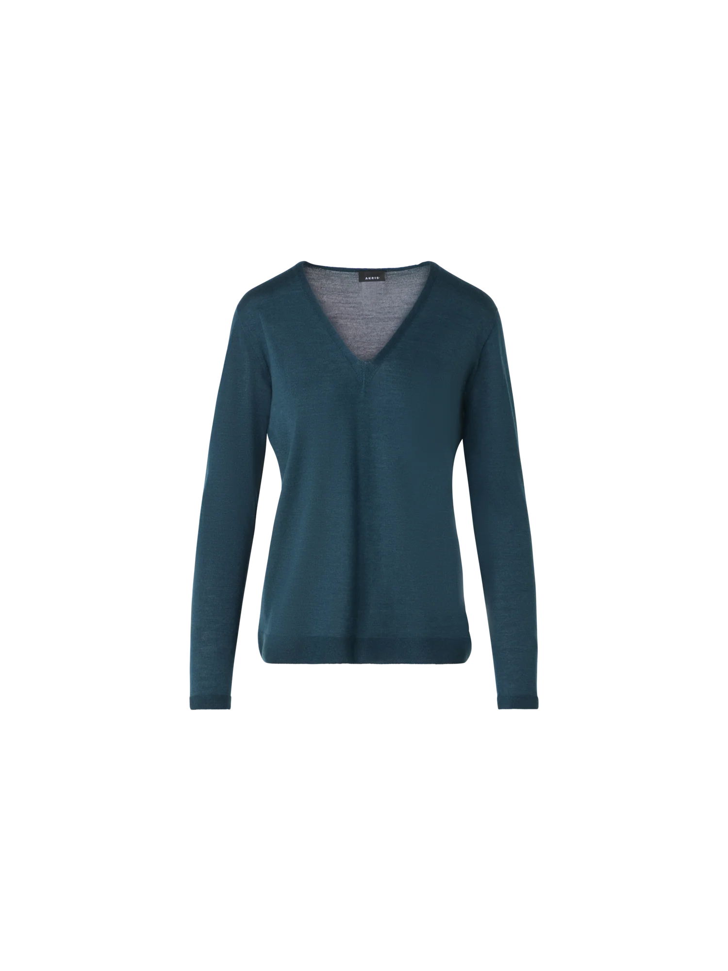 Seamless Cashmere Silk V-Neck Sweater