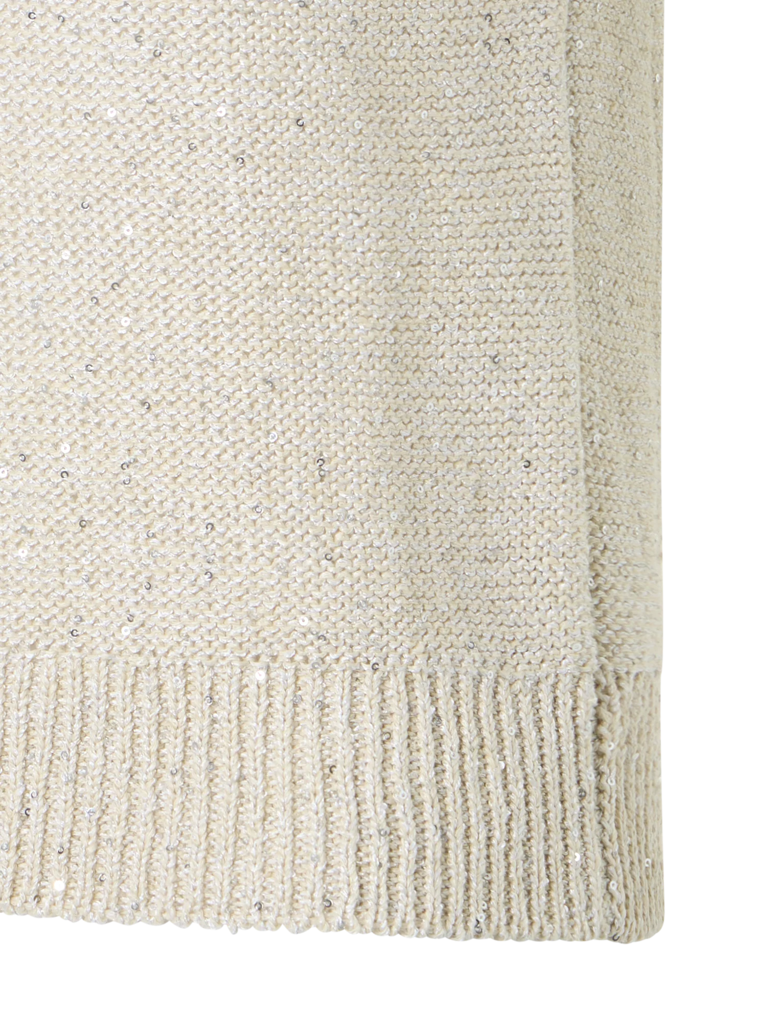 Sequined Short Sleeve Linen Cotton Sweater - Image 8