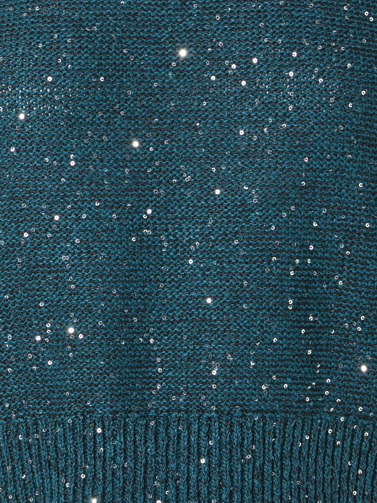 Sequined Sleeveless Linen Cotton Knit Top - Image 3
