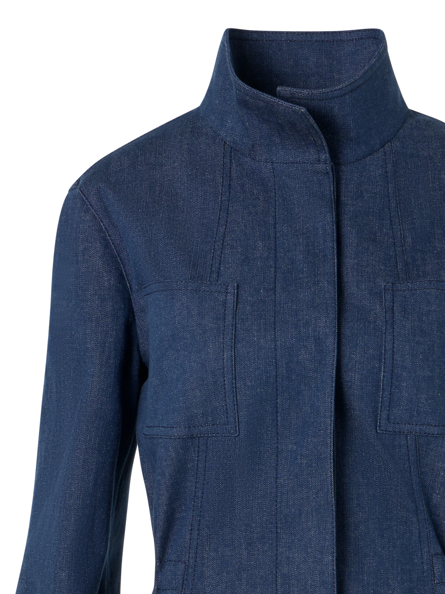 Short Dress in Sea Island Denim - Image 3