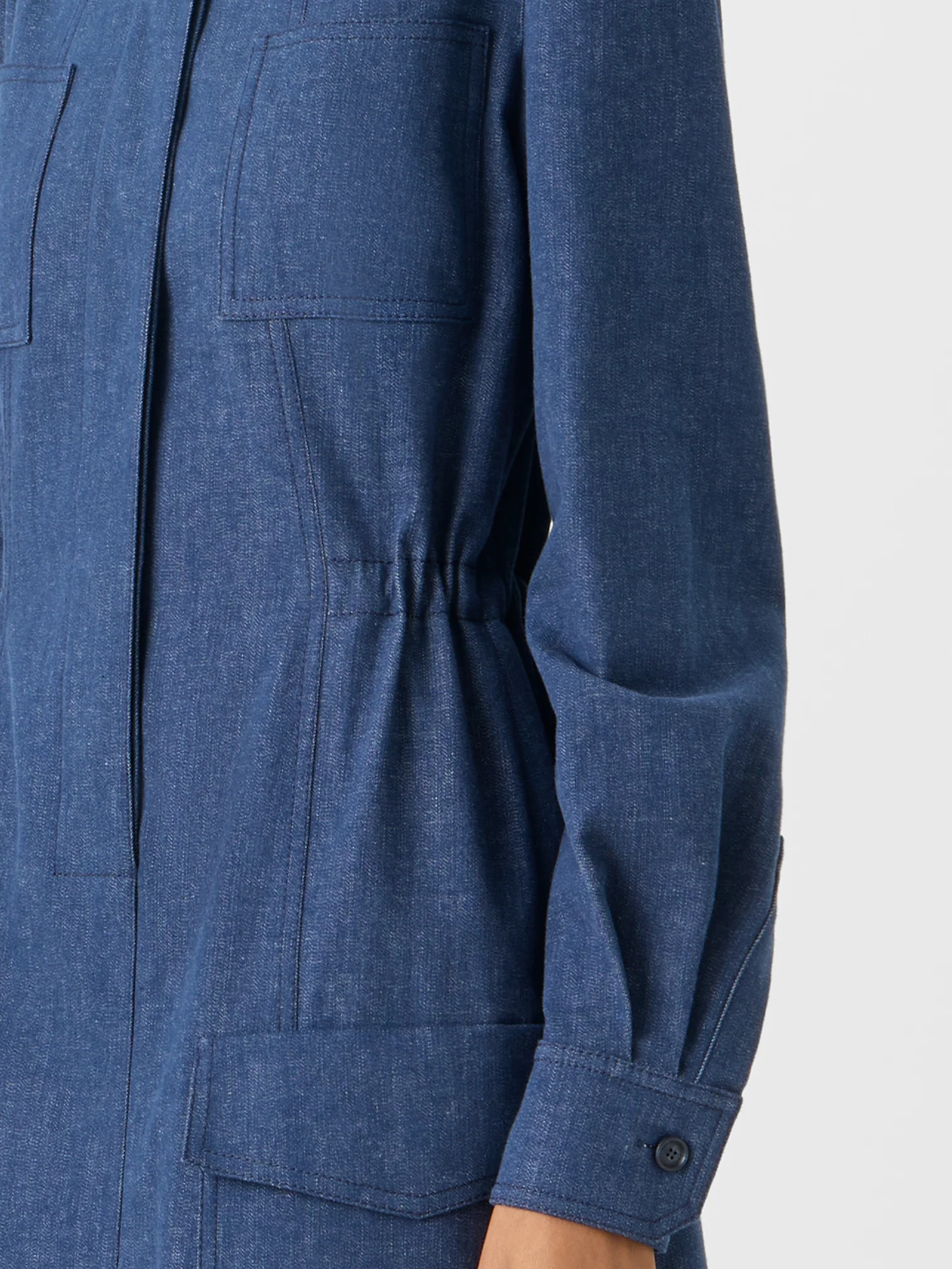 Short Dress in Sea Island Denim - Image 5
