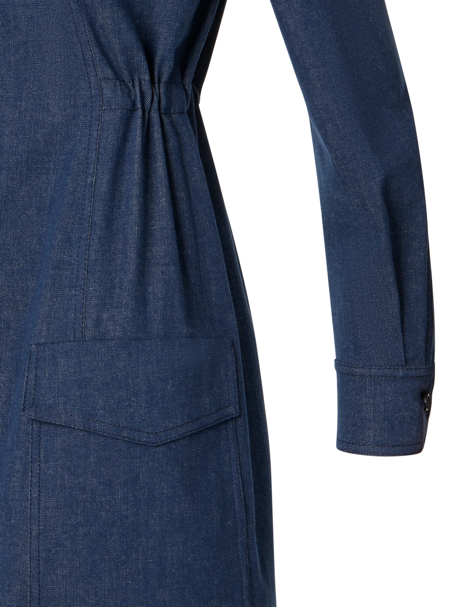 Short Dress in Sea Island Denim - Image 9