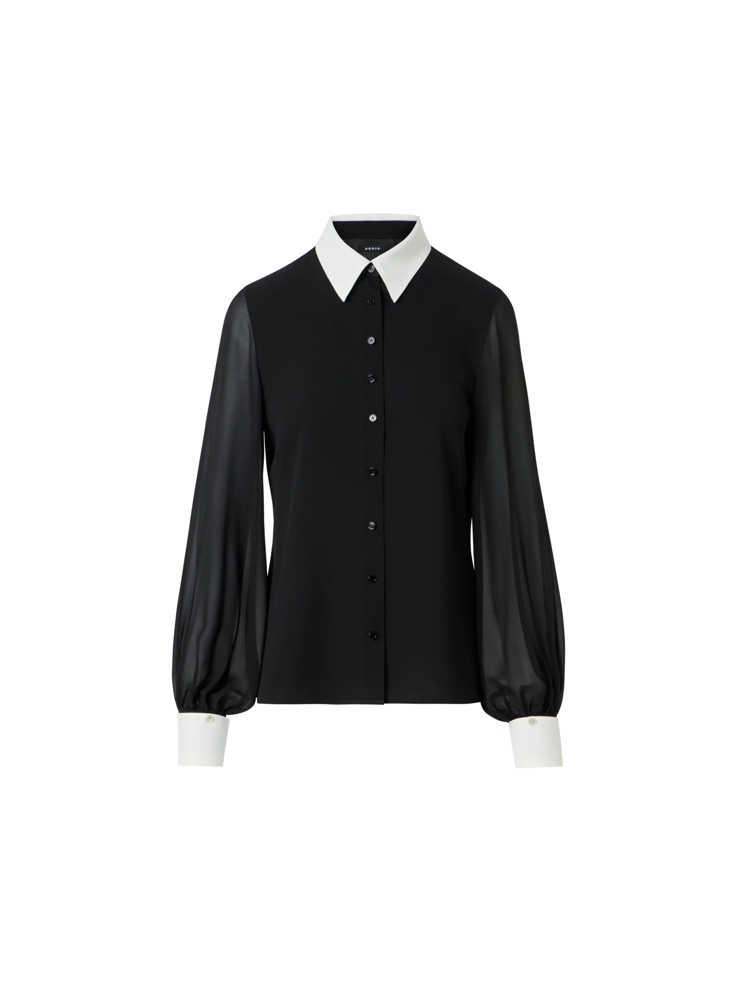 Silk Blouse with Detachable Cuffs