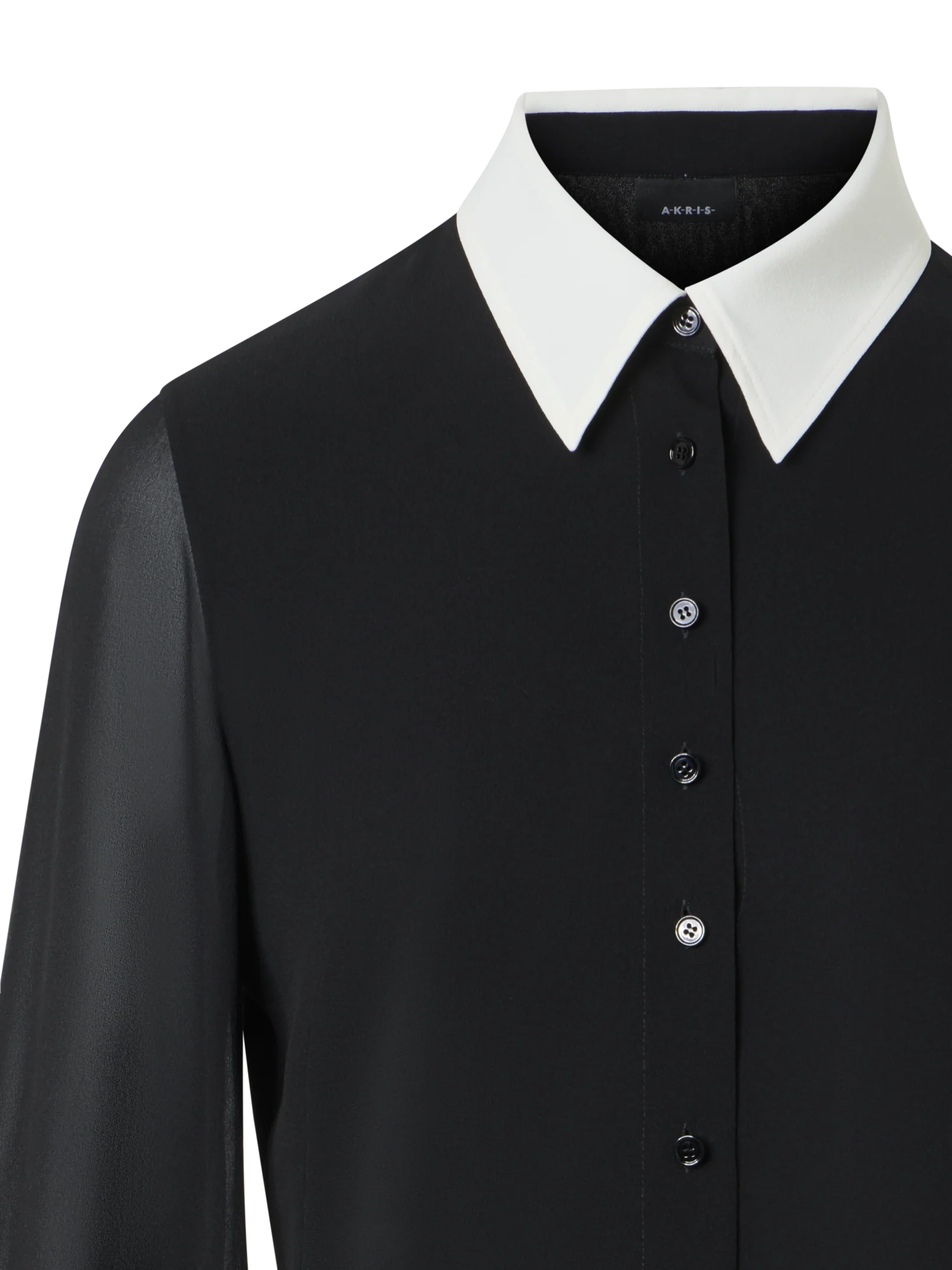 Silk Blouse with Detachable Cuffs - Image 3