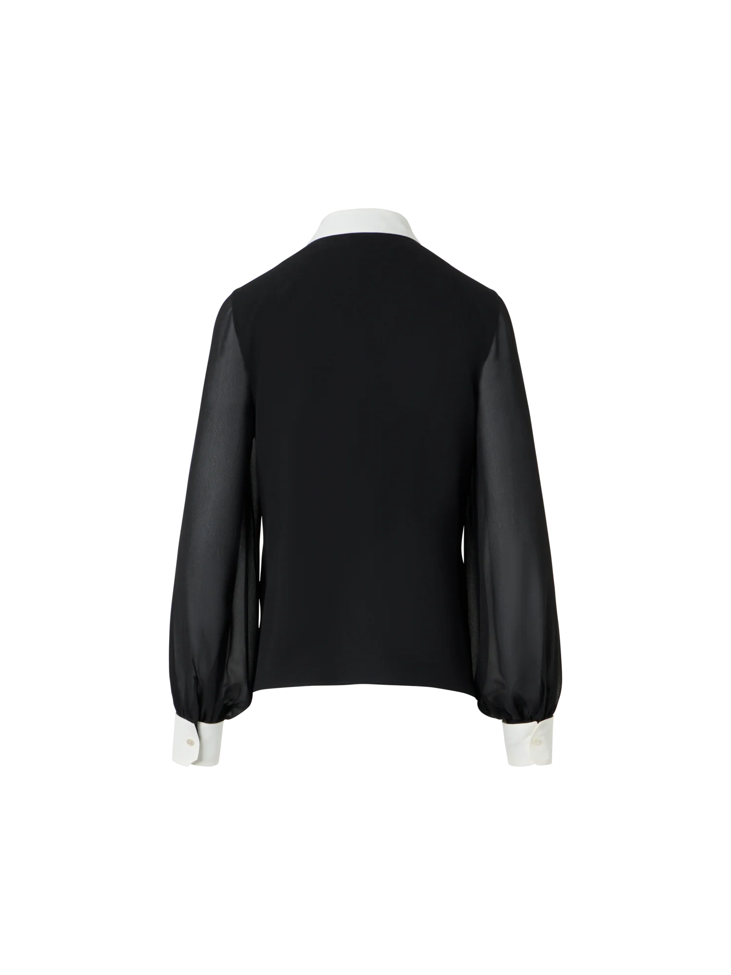 Silk Blouse with Detachable Cuffs - Image 5