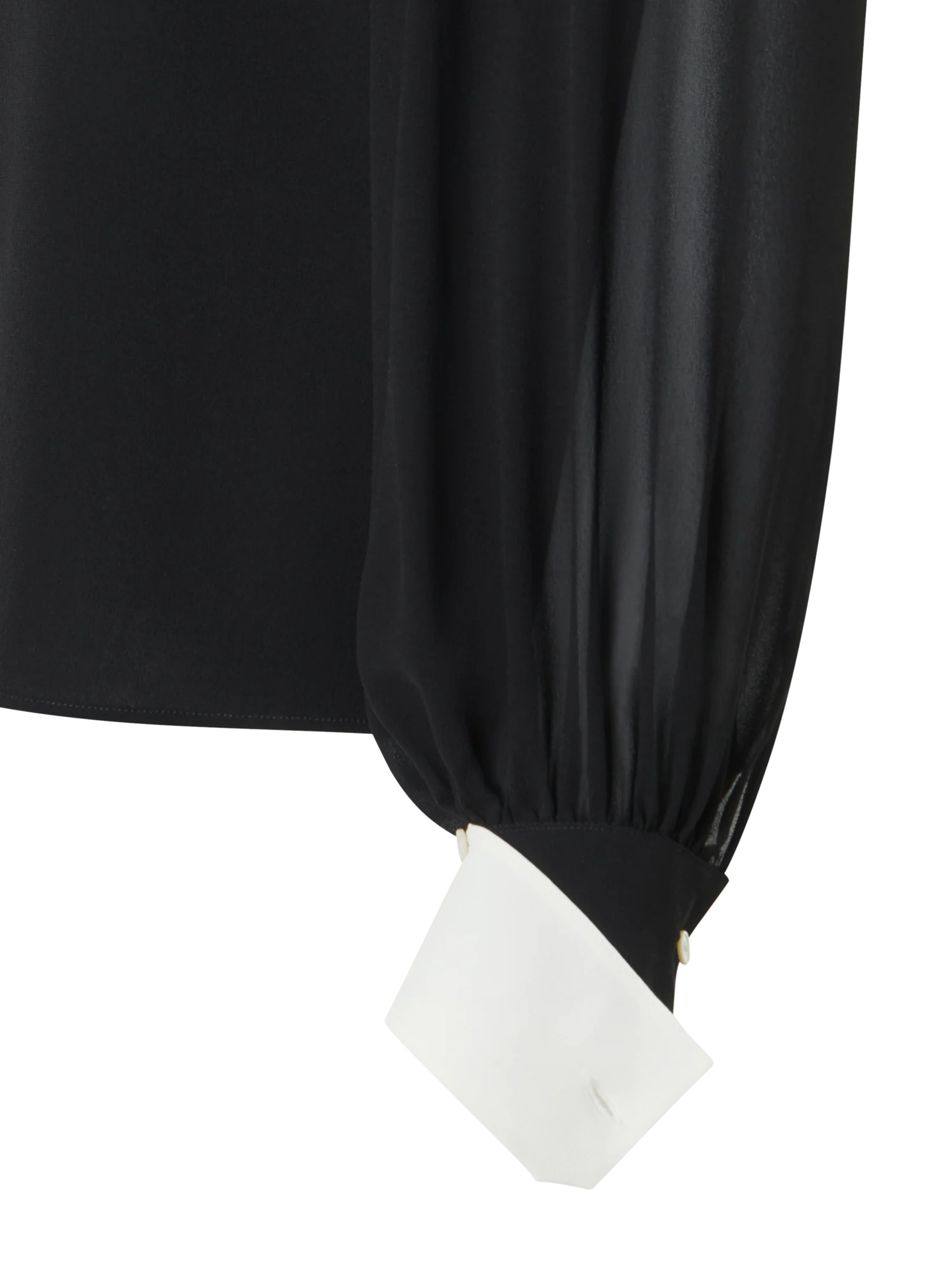 Silk Blouse with Detachable Cuffs - Image 7