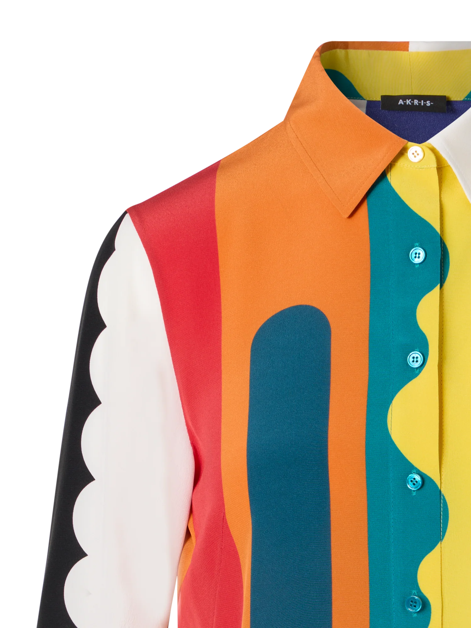 Silk Crêpe Blouse with Paravent Print - Image 3