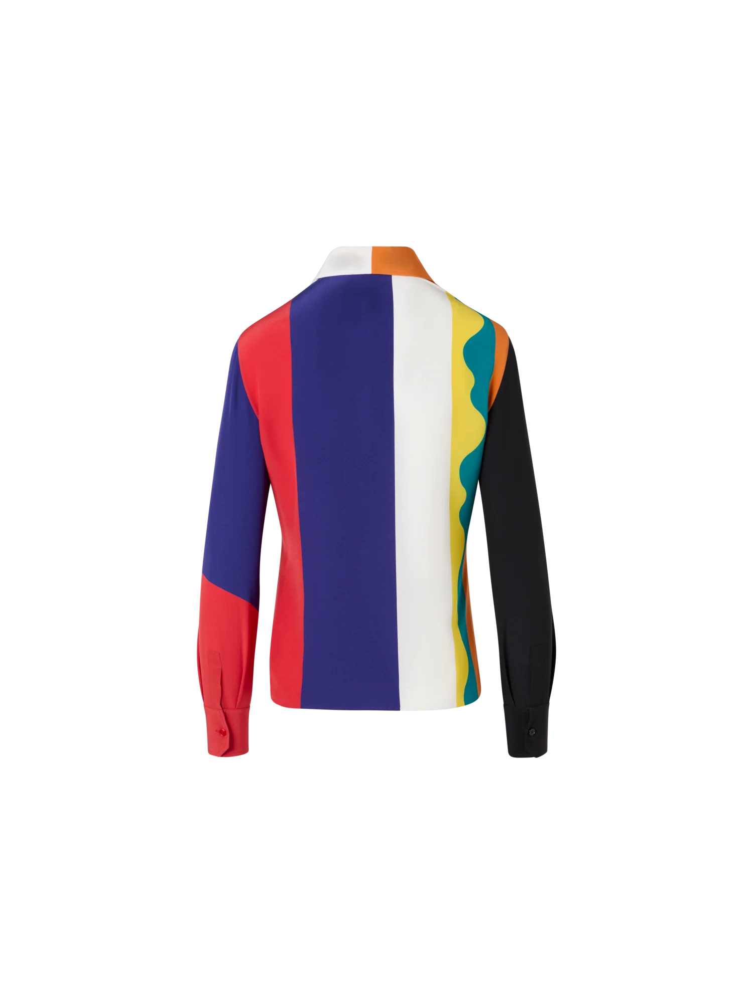 Silk Crêpe Blouse with Paravent Print - Image 5