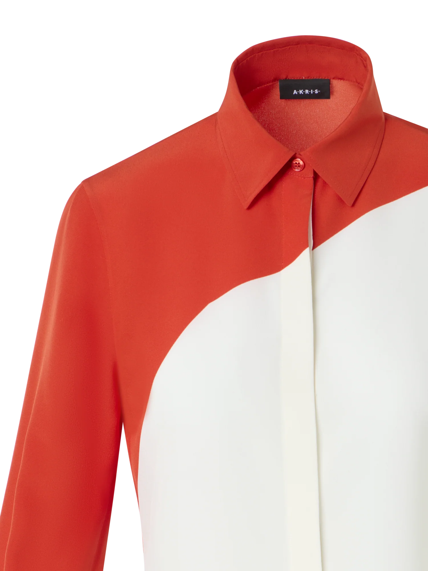 Silk Crêpe Blouse with Polygon Print - Image 4