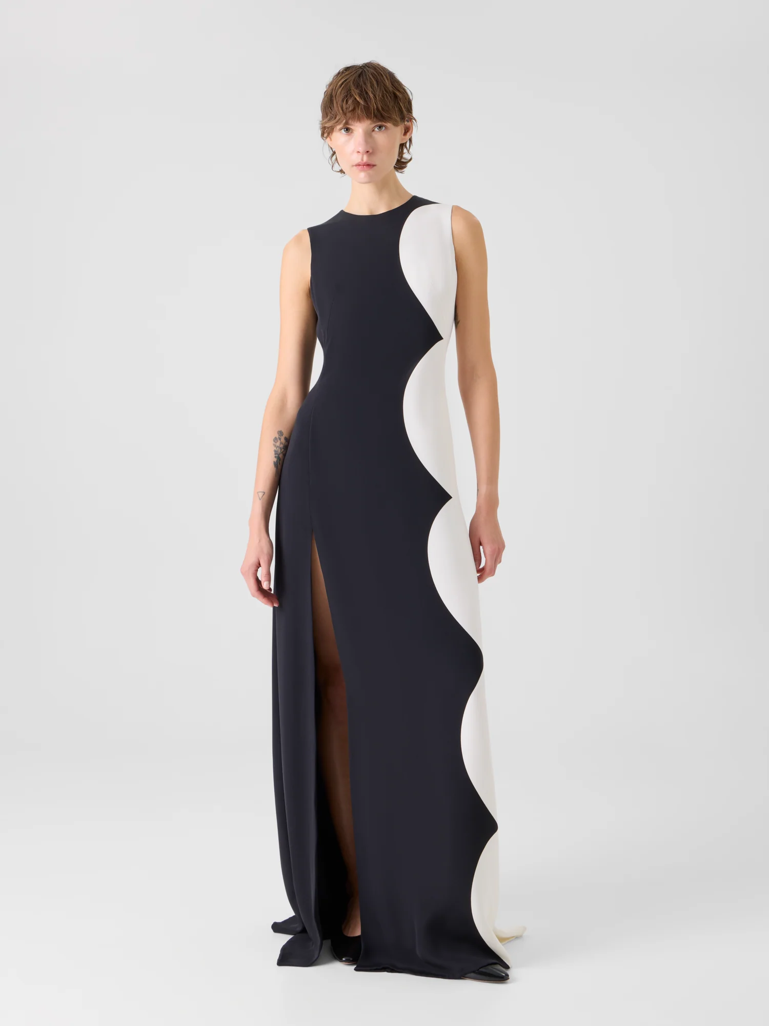 Silk Gown with Cloud Print - Image 2