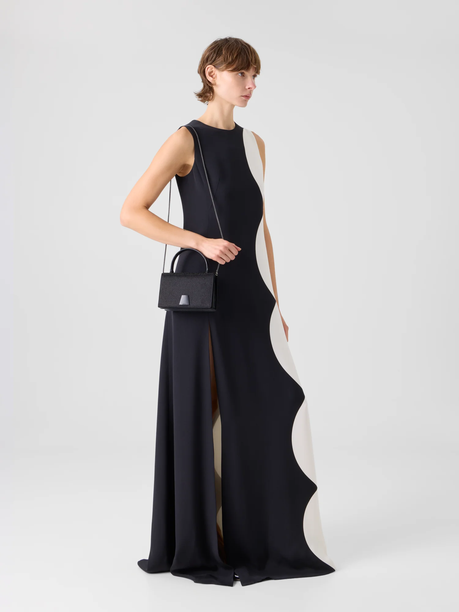 Silk Gown with Cloud Print - Image 4