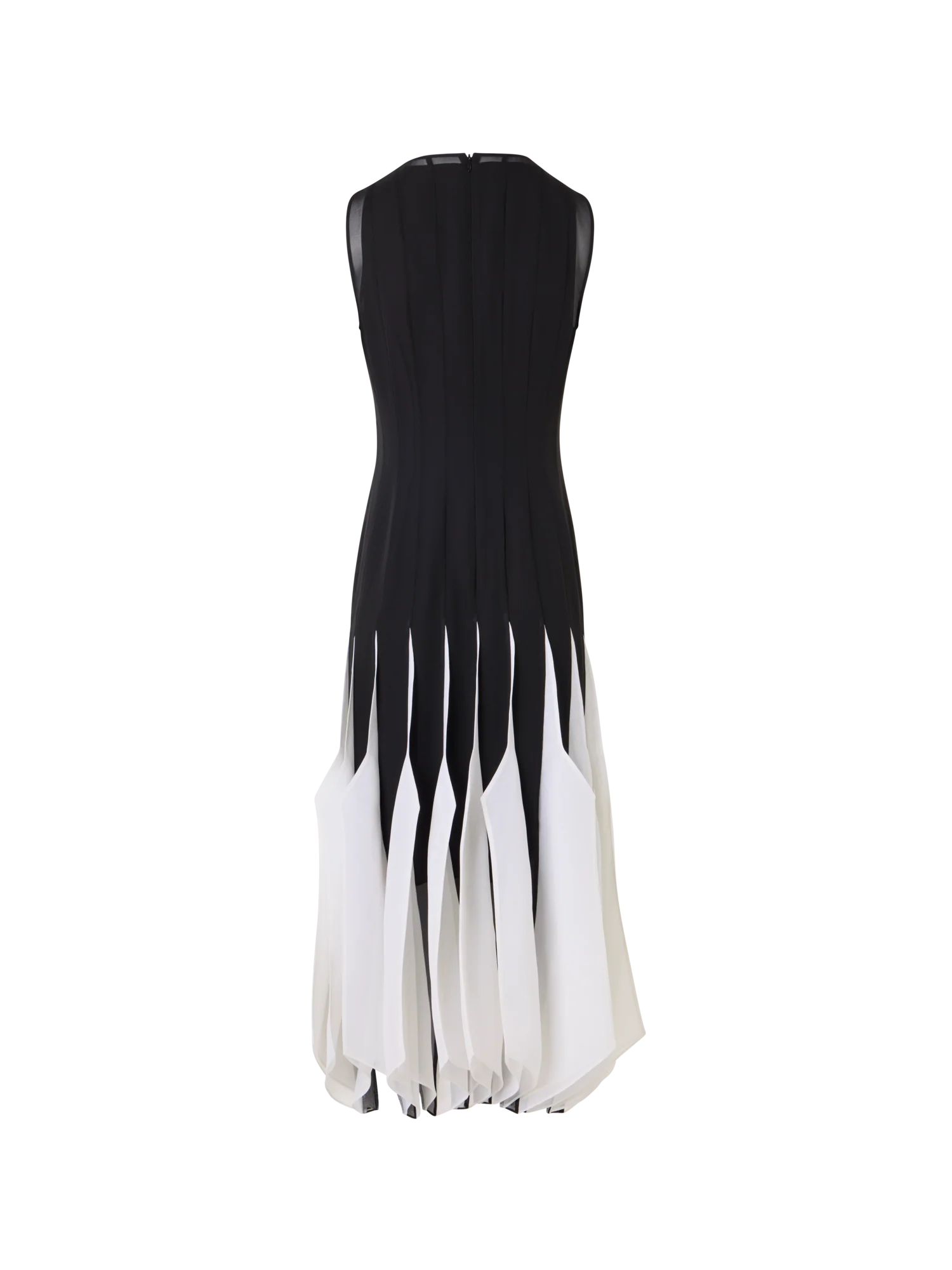 Silk Midi Dress with High Plains Insets - Image 4