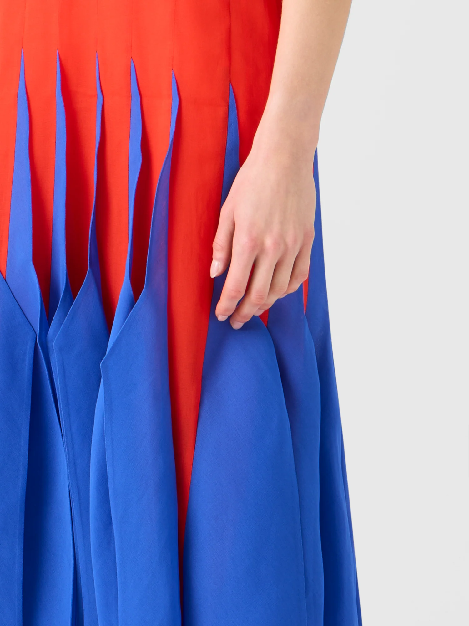 Silk Midi Dress with High Plains Insets - Image 4