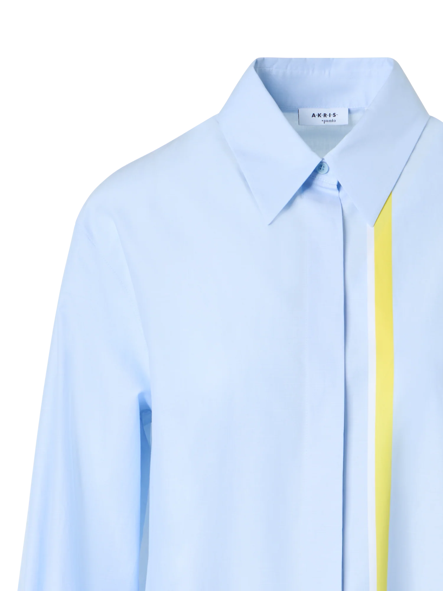 Striped Cotton Chambré Shirt Blouse - Image 3