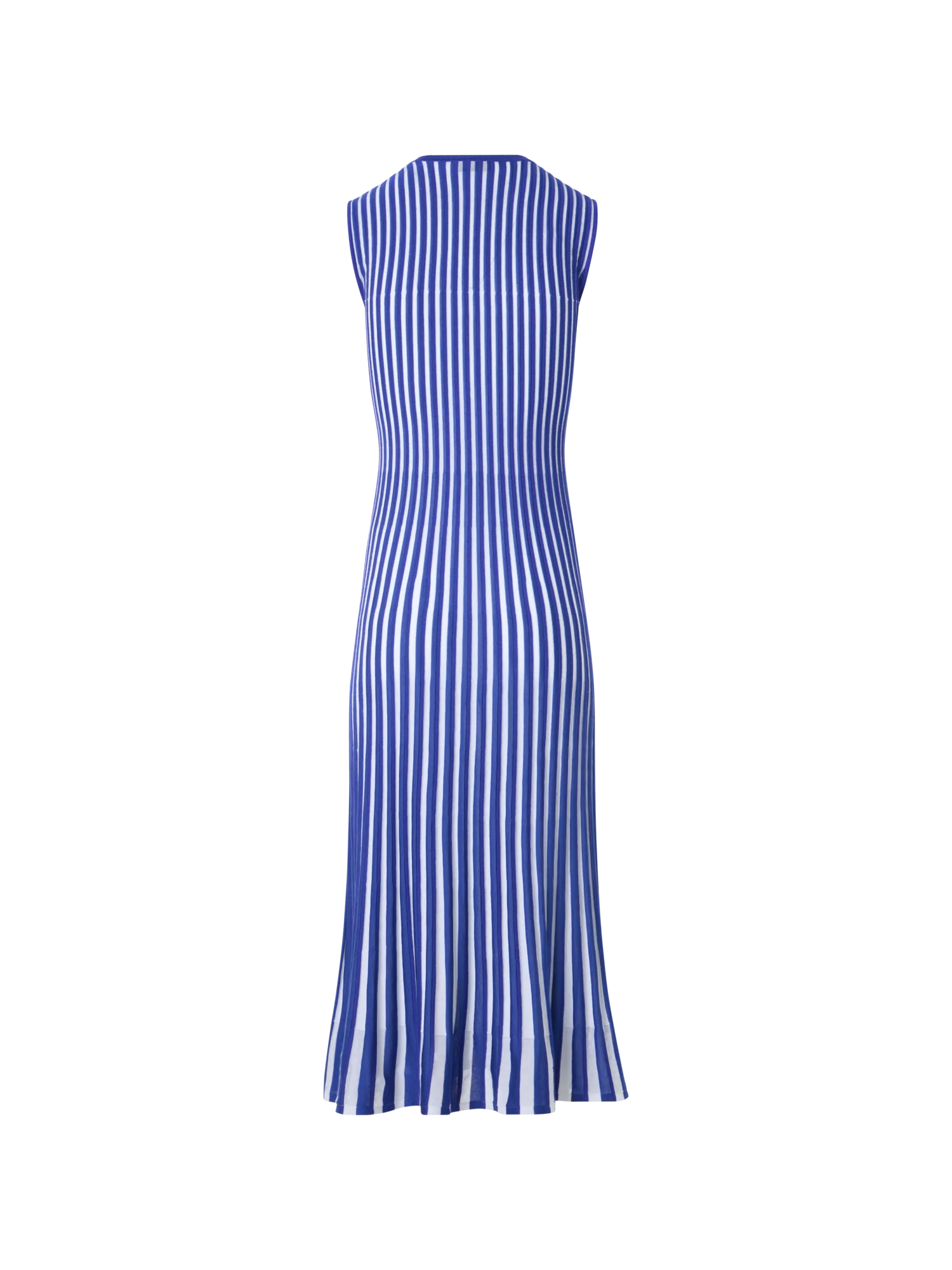 Two Tone Rib Knit Dress with Sheer Shoulders - Image 5