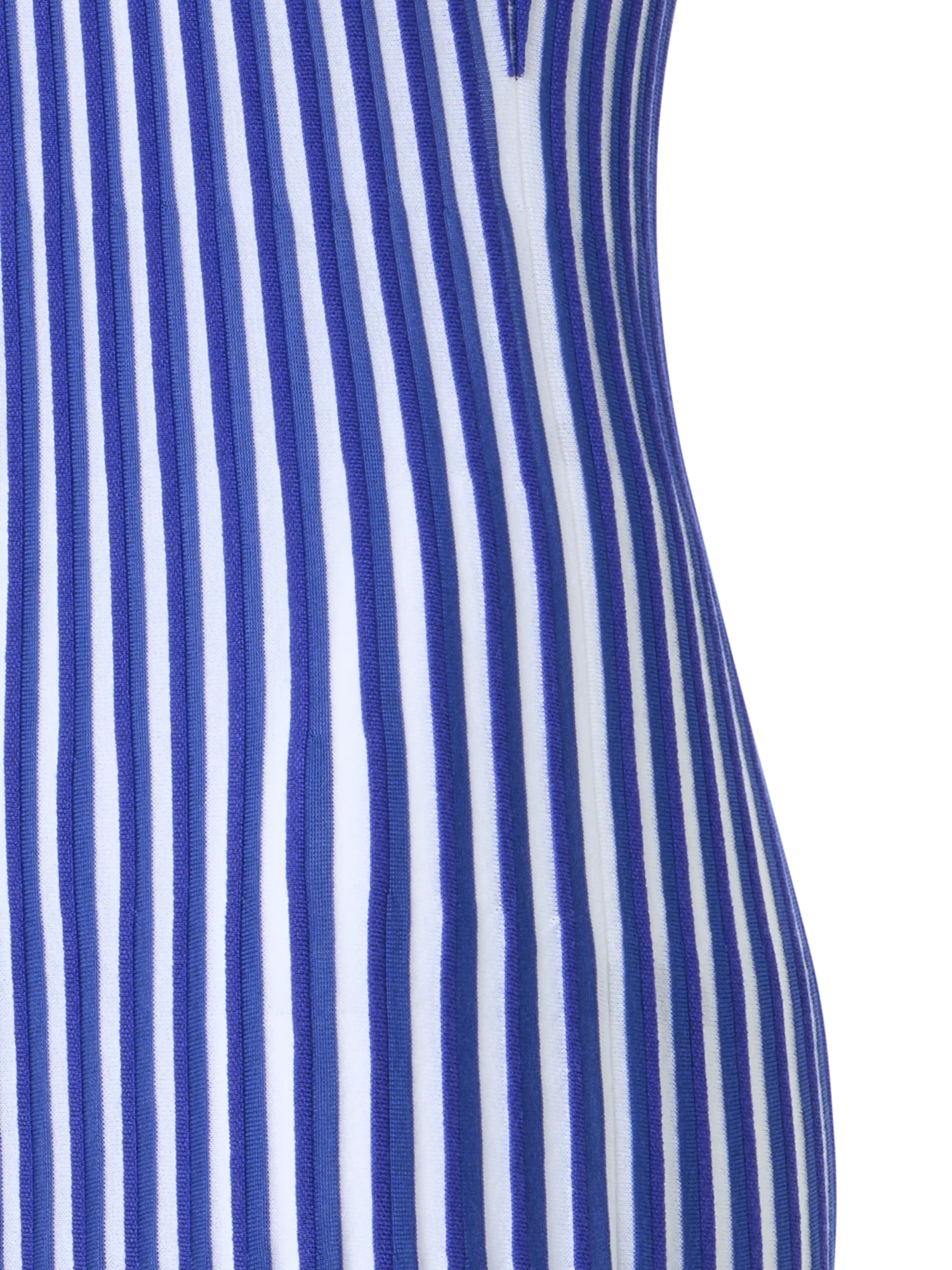 Two Tone Rib Knit Dress with Sheer Shoulders - Image 8