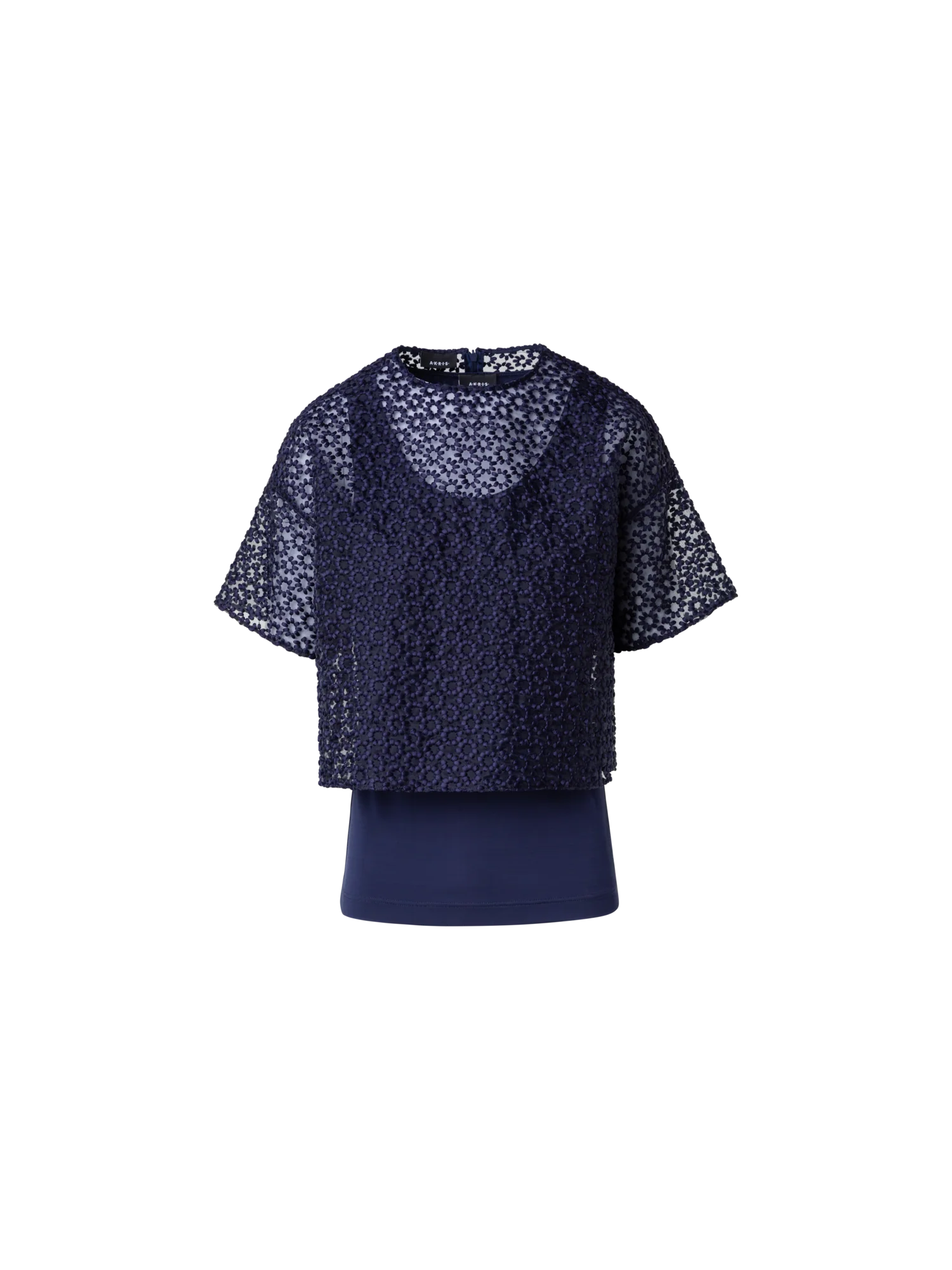 St.Gallen Flower Embroidery Organza Blouse