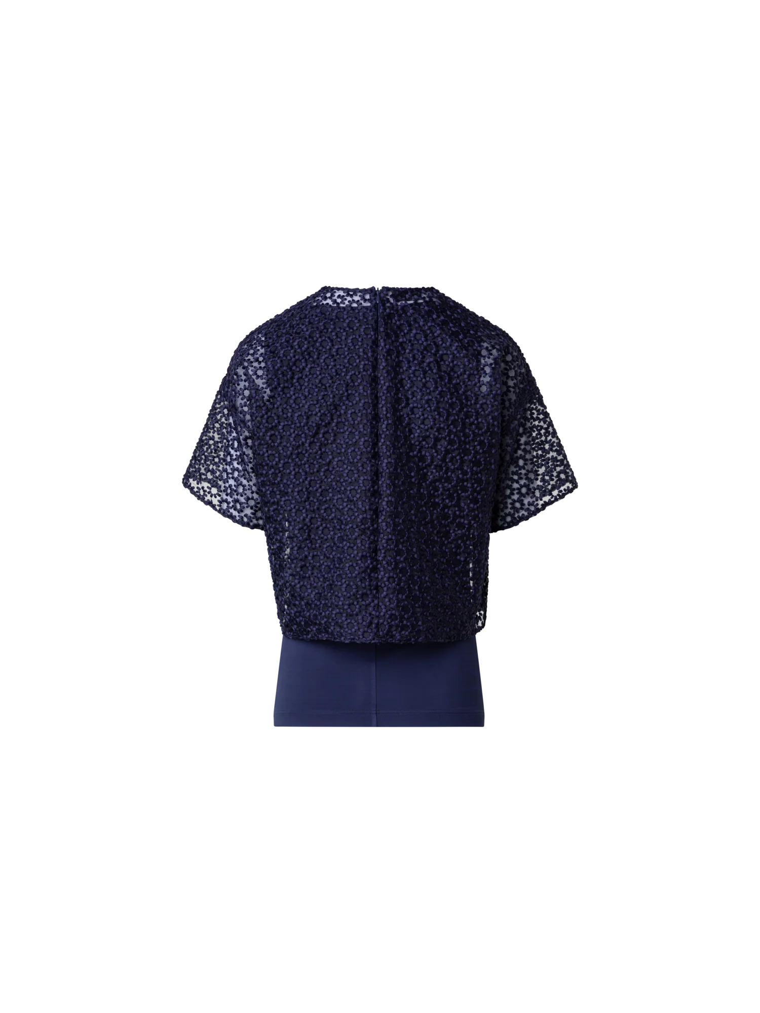 St.Gallen Flower Embroidery Organza Blouse - Image 4