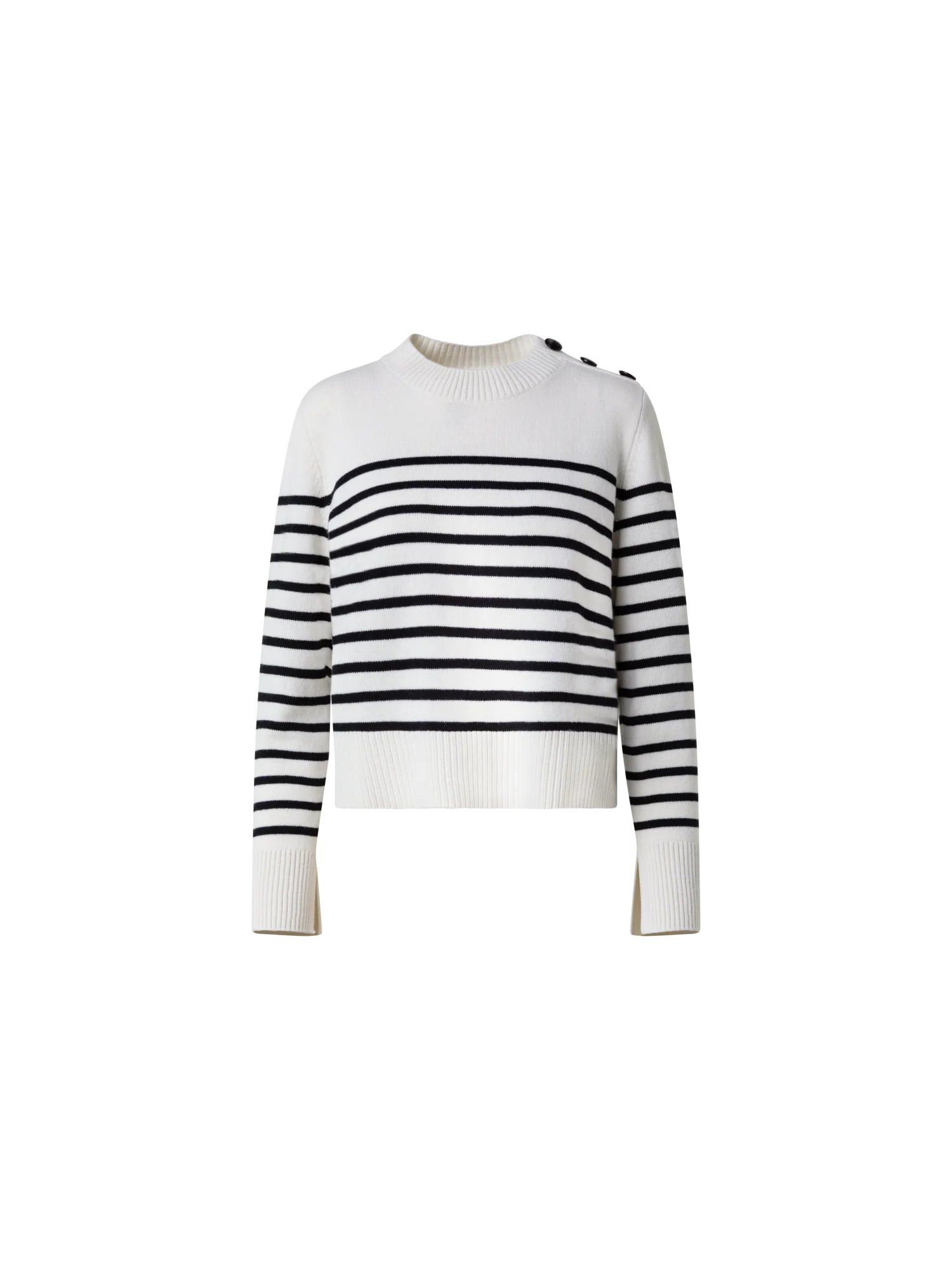 Striped Boxy Sweater in Merino Cashmere Blend