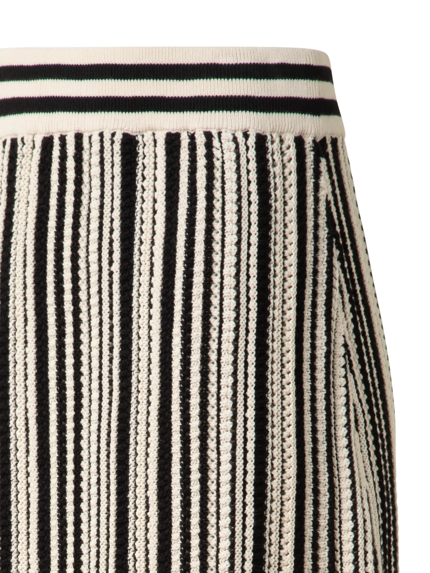 Striped Midi Skirt in Chunky Knit Cotton - Image 2