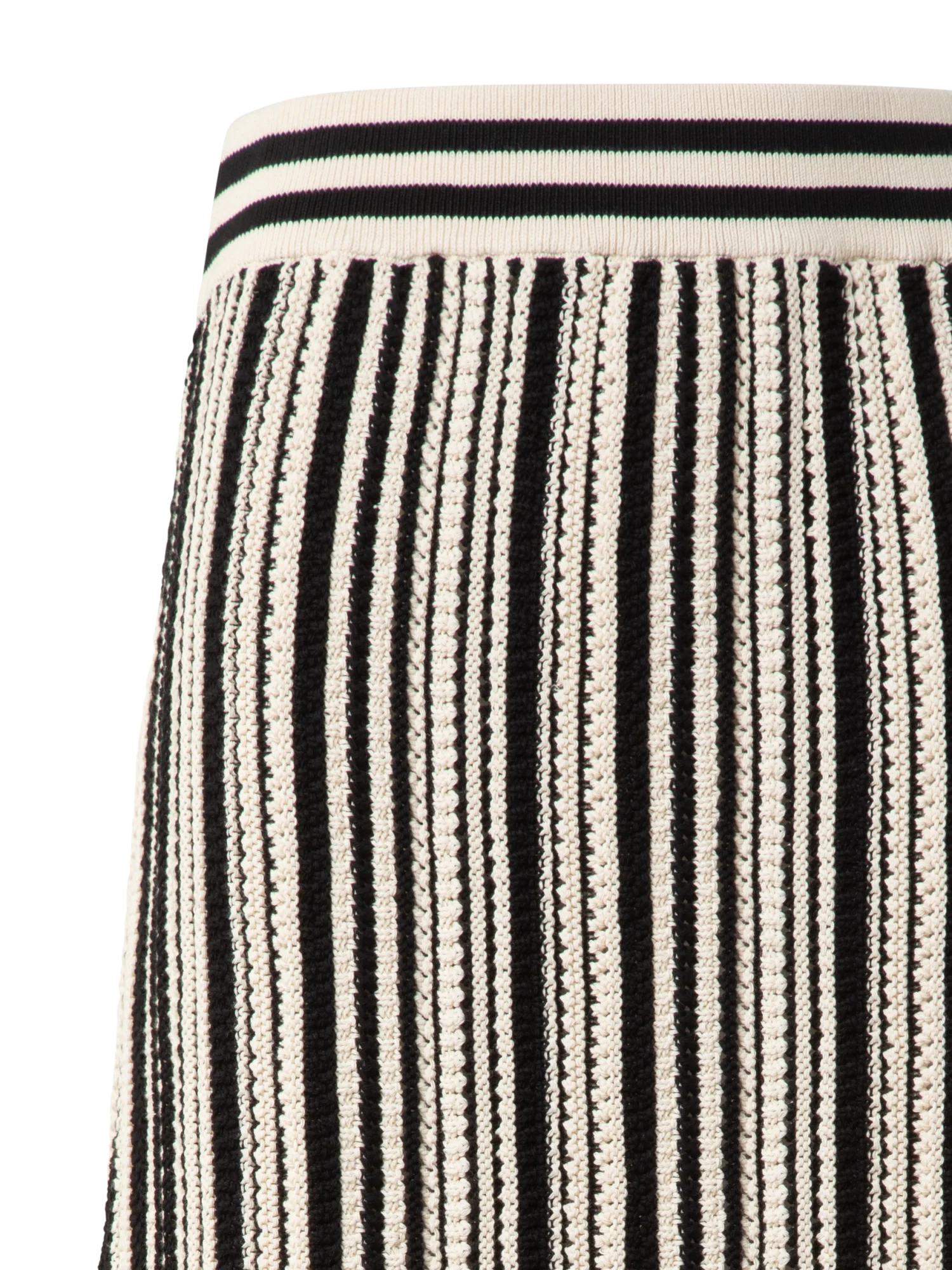 Striped Midi Skirt in Chunky Knit Cotton - Image 4