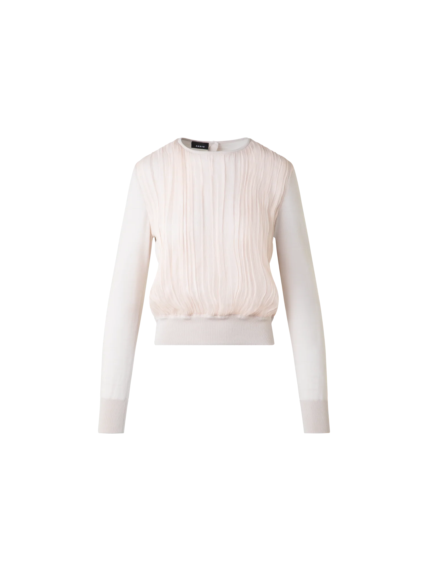 Sweater with Silk Chiffon Front
