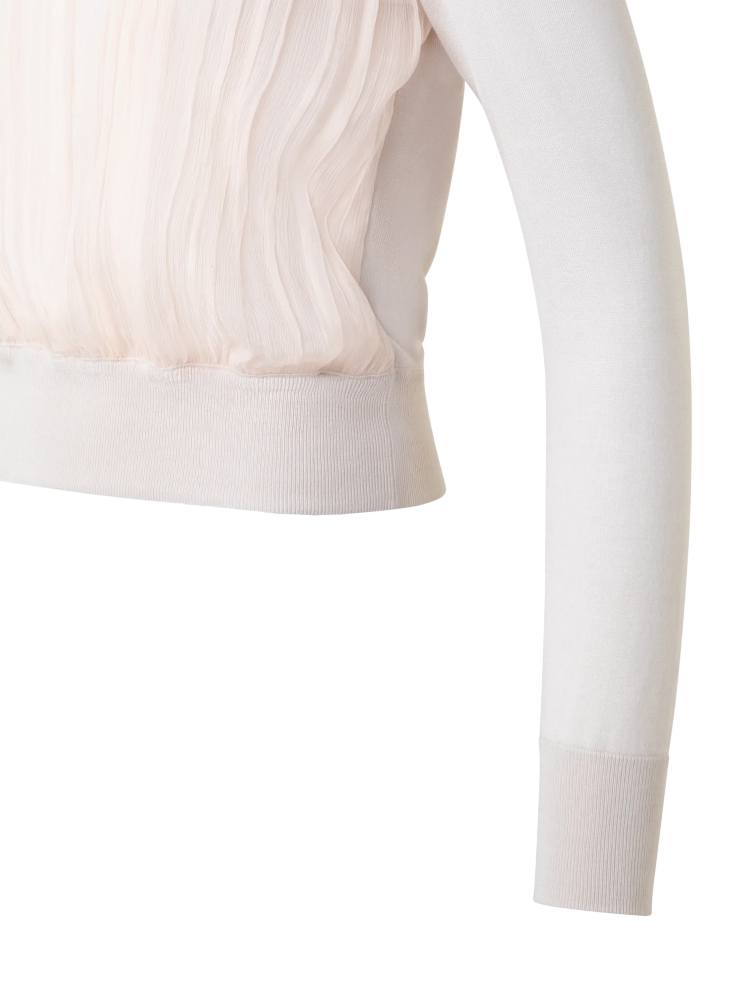 Sweater with Silk Chiffon Front - Image 2