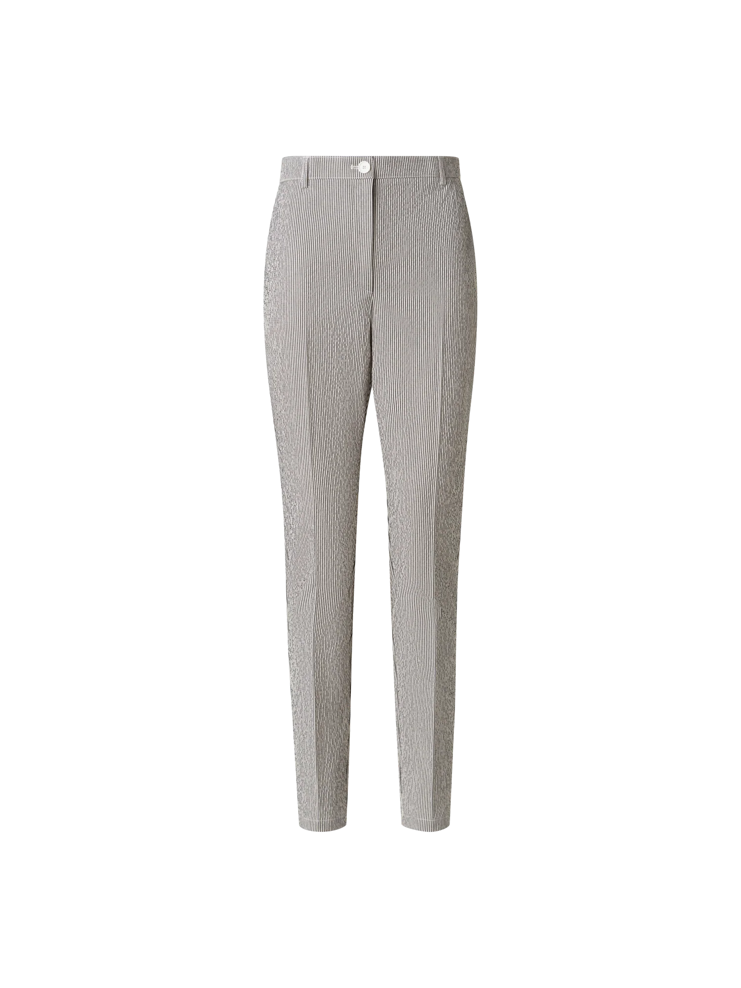 Tapered Pants in Striped Cotton Seersucker