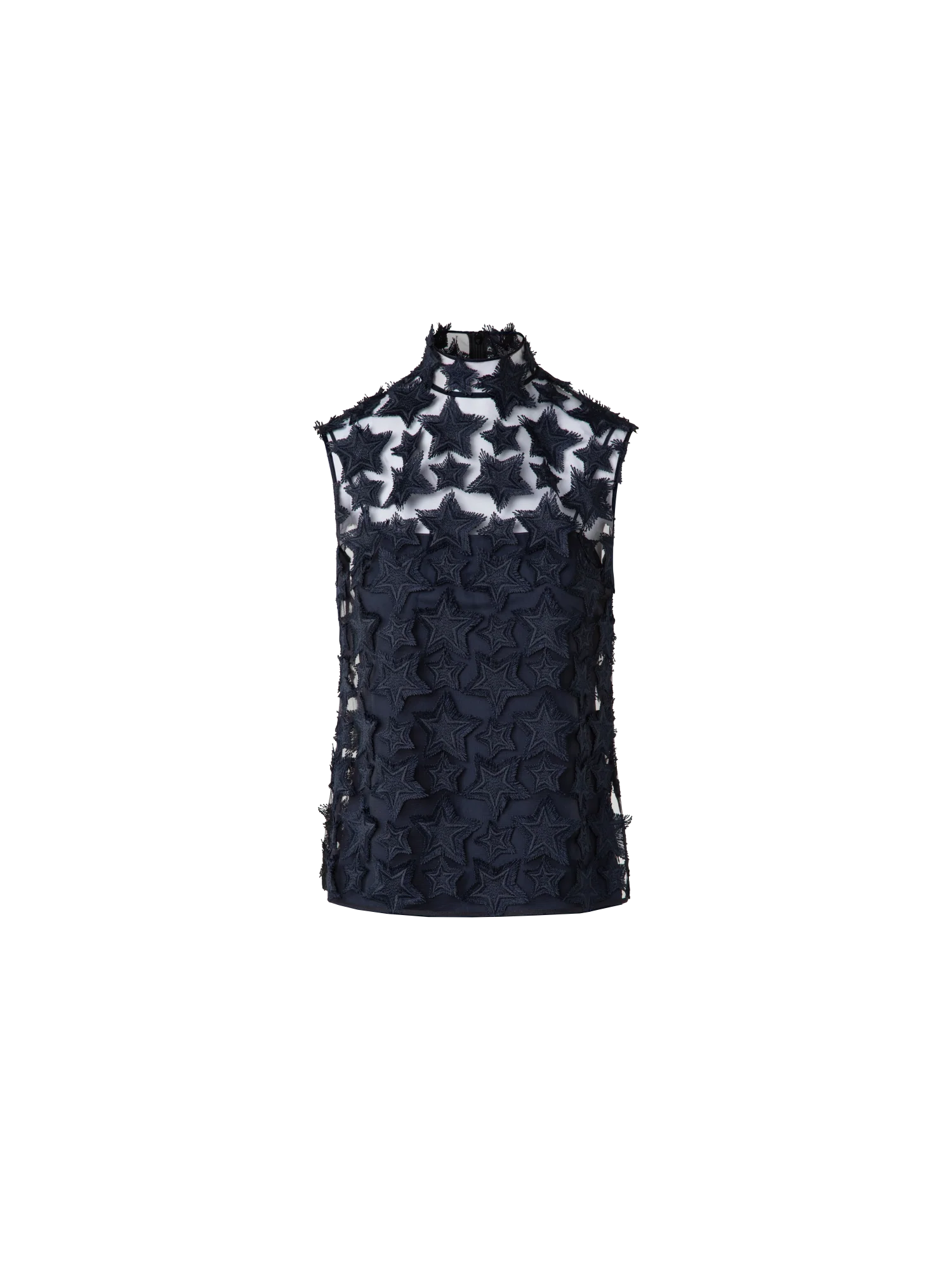Top with 3D Star Embroidery