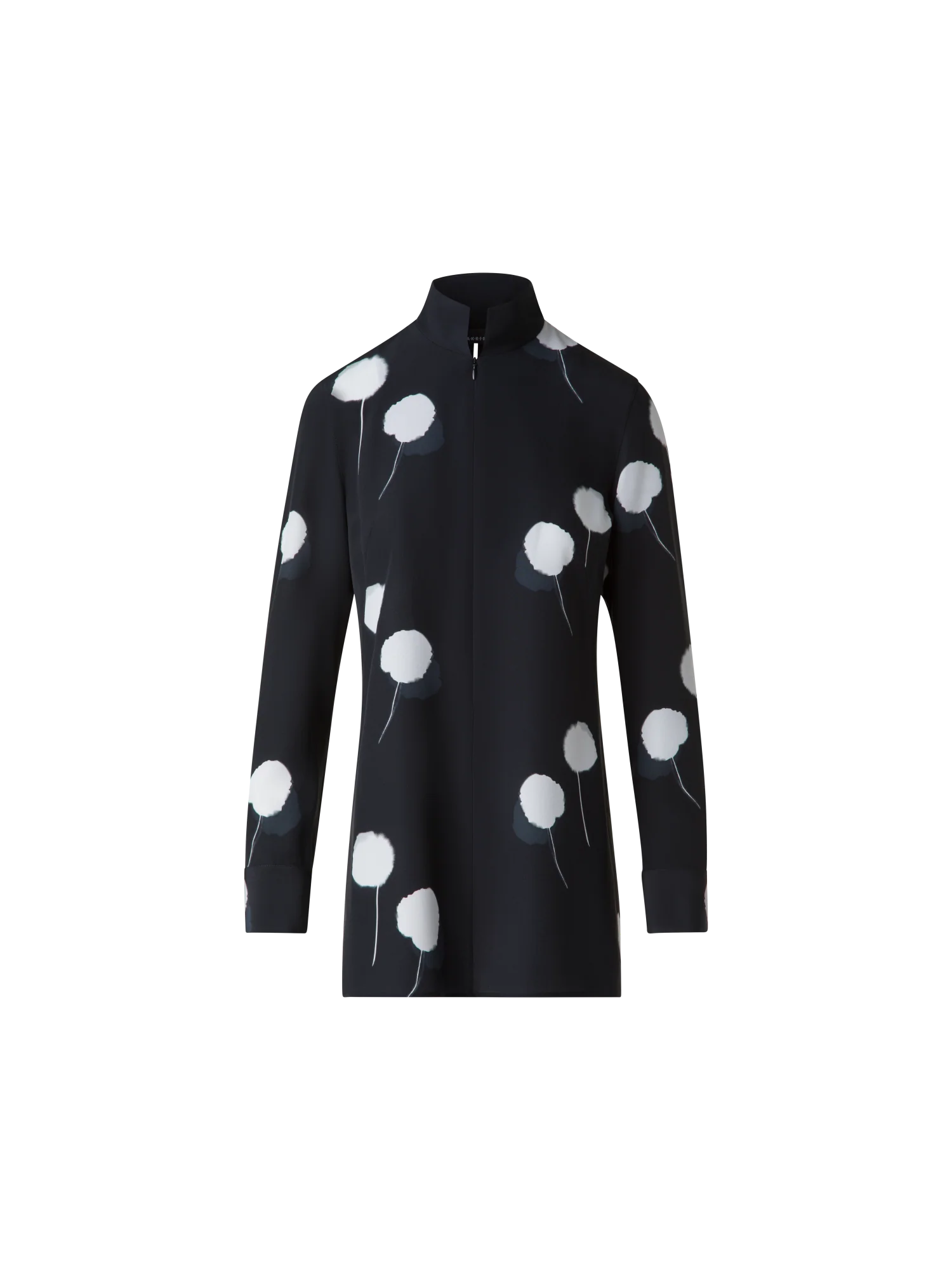 Tunic Blouse in Silk with Dandelion Print