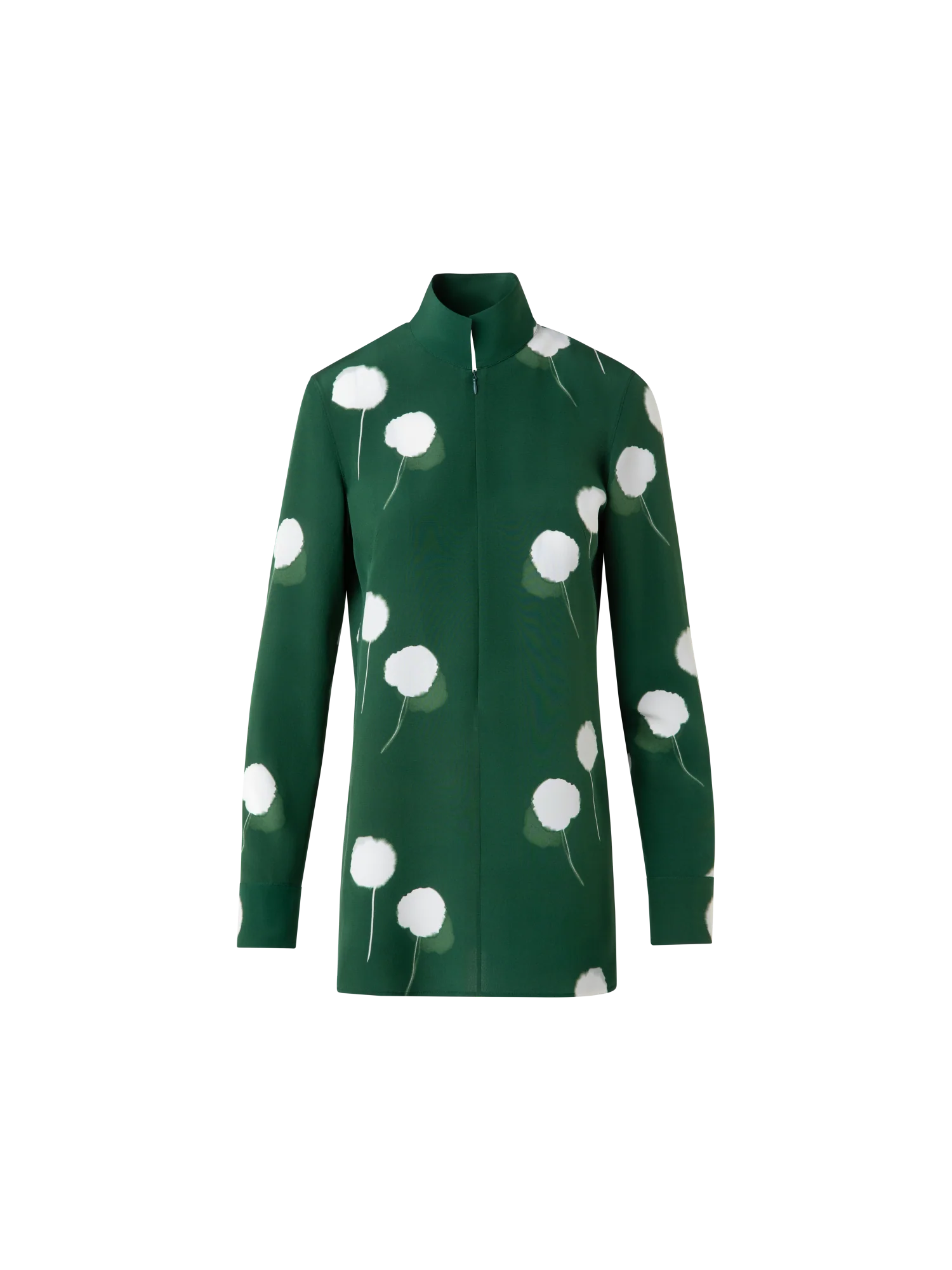 Tunic Blouse in Silk with Dandelion Print