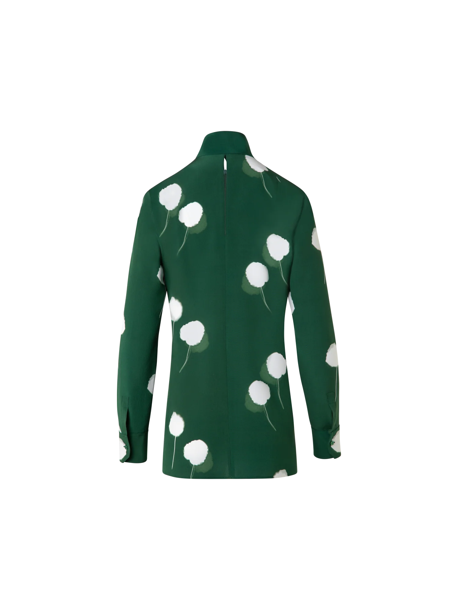 Tunic Blouse in Silk with Dandelion Print - Image 3