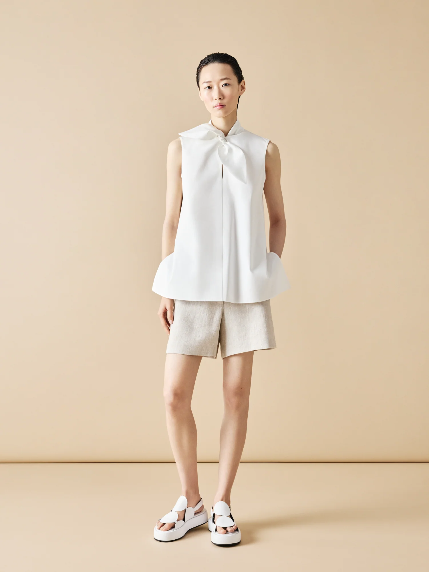 Washed Raw Linen Shorts - Image 2