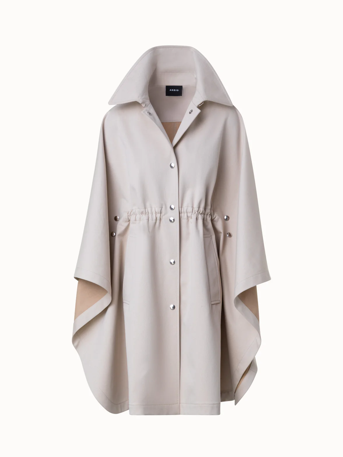 Water Repellent Cape Coat in Cotton Twill - Image 3