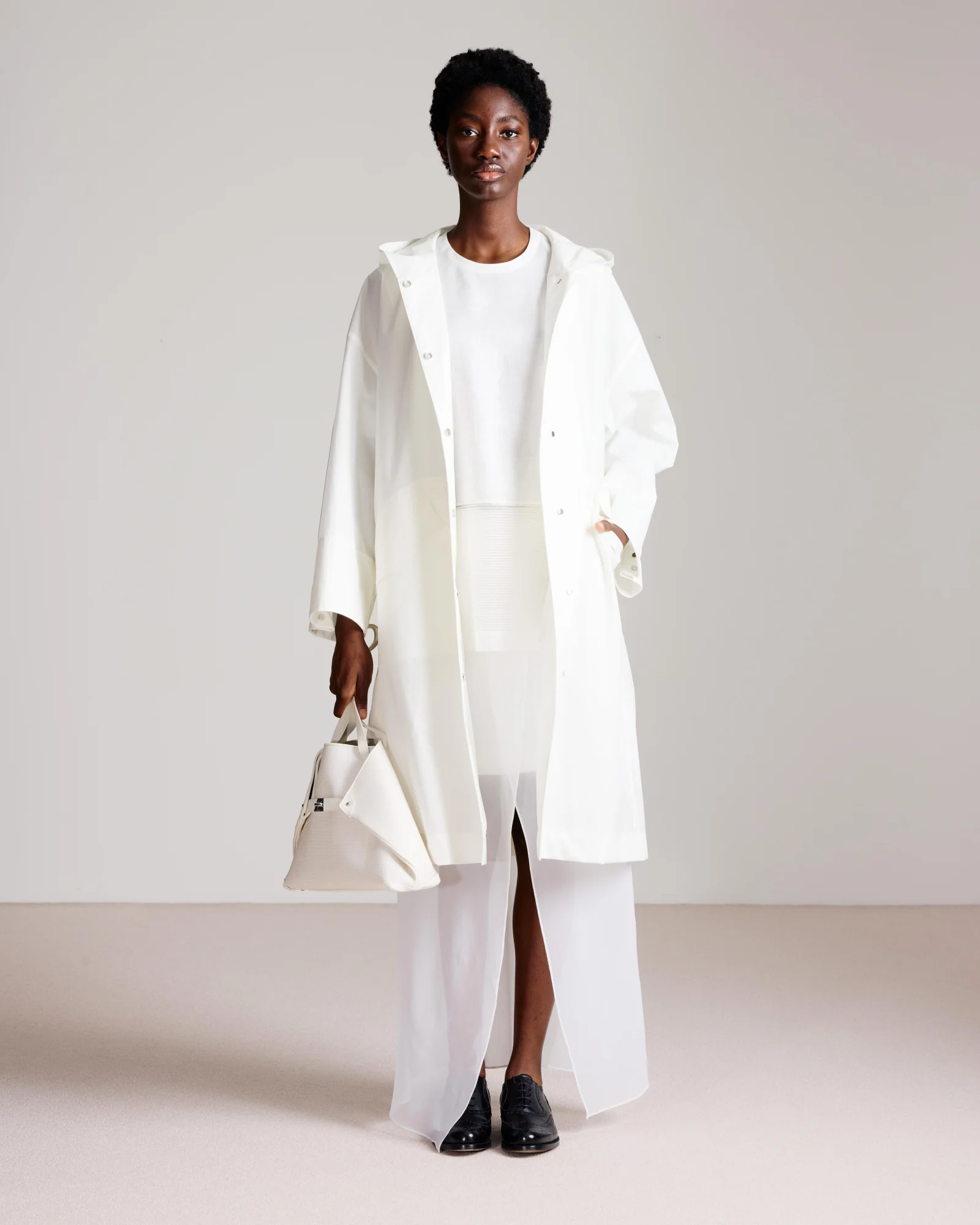 Water Repellent Parka in Cotton Blend with Hood - Image 2