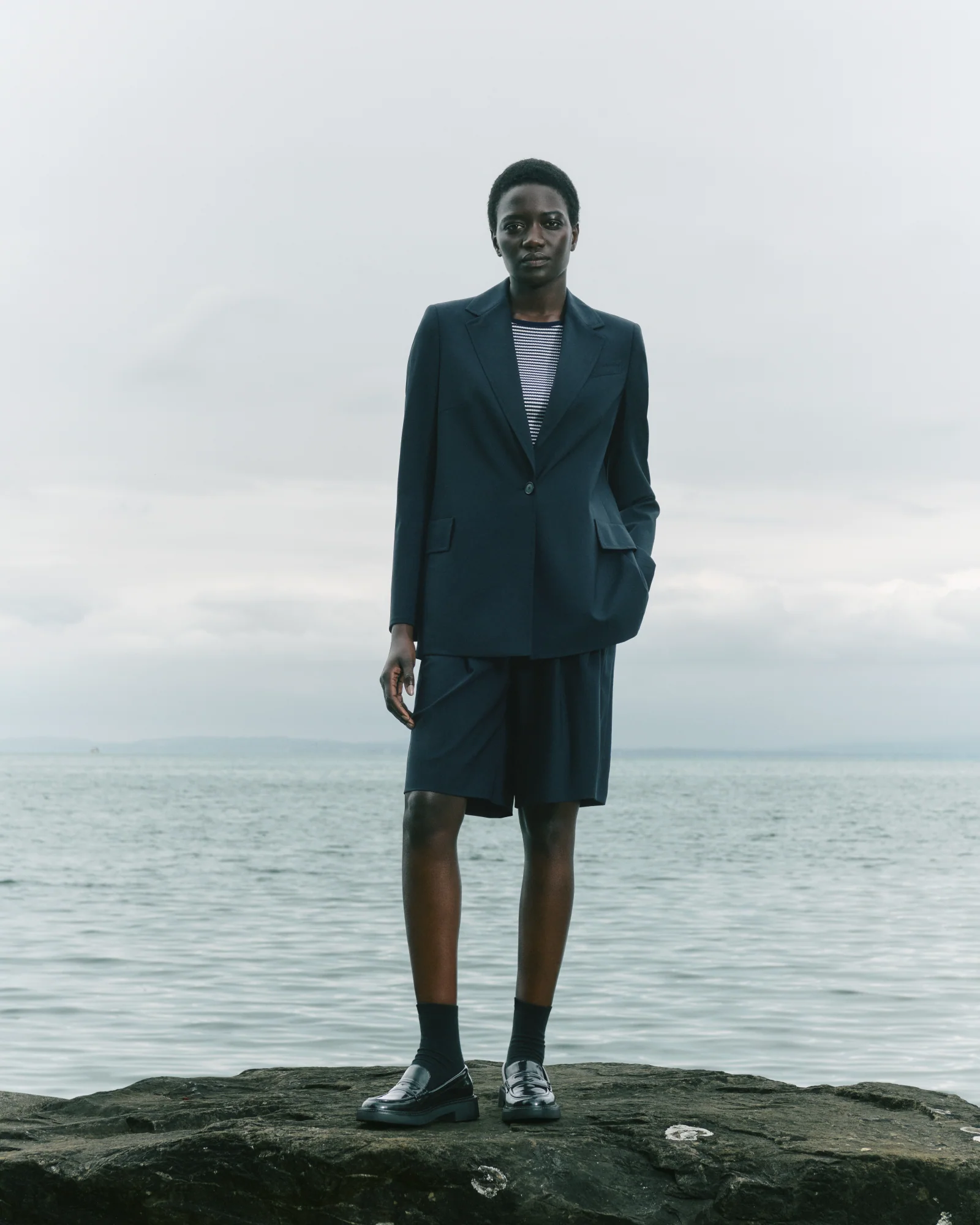 Wide Cool Wool Bermuda Shorts - Image 2