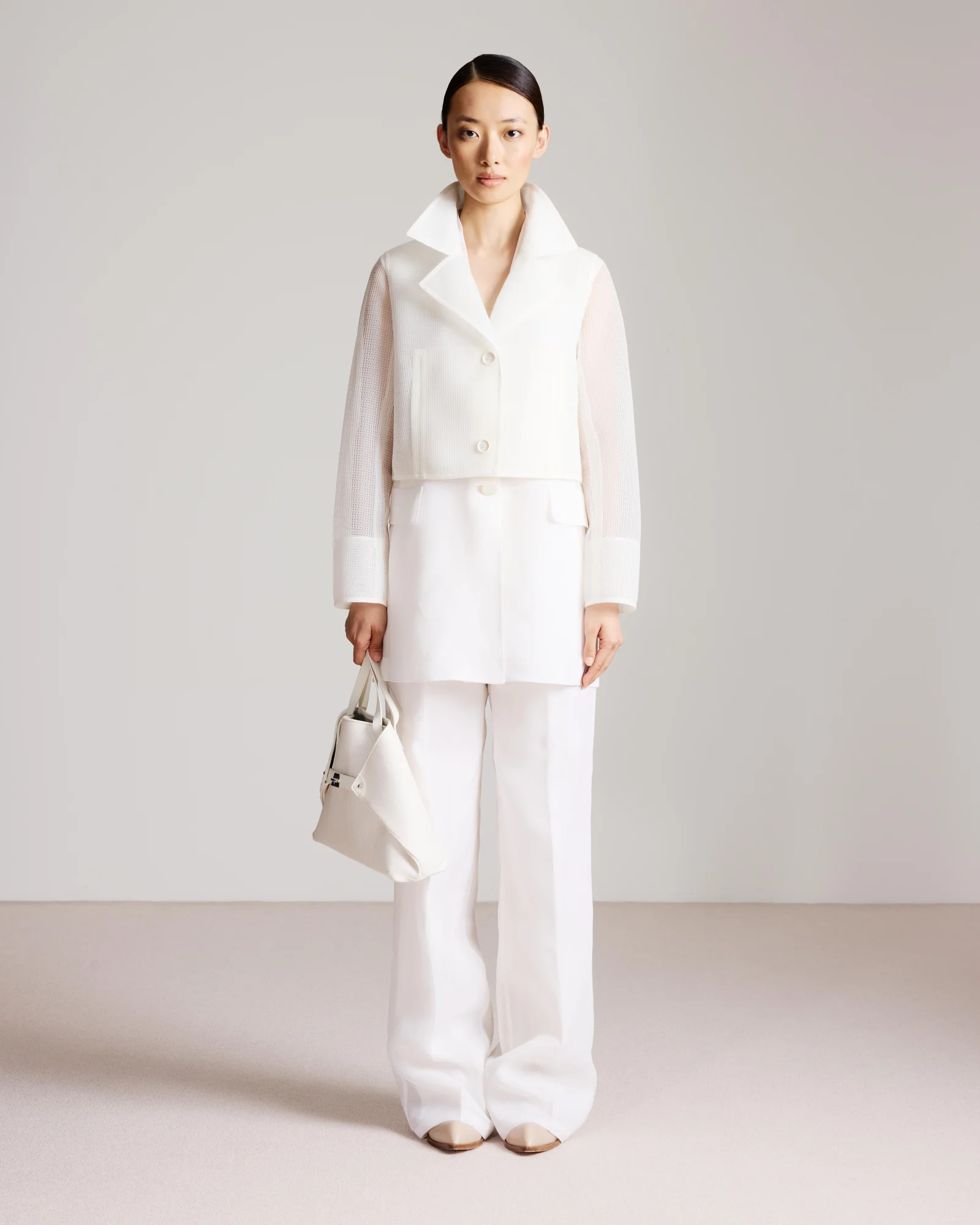 Wide Straight Silk Pants - Image 2