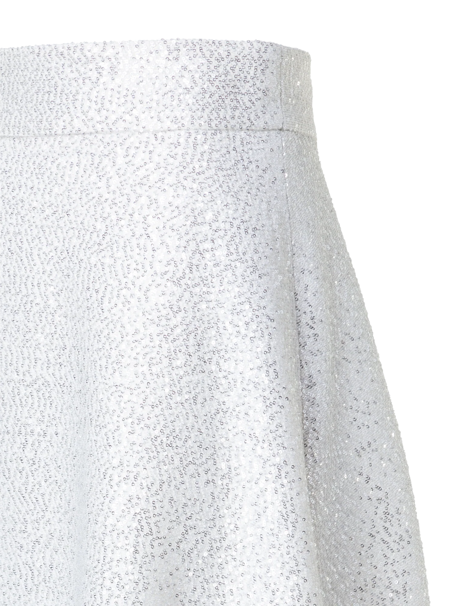 Wool Blend Sequins Flared Midi Skirt - Image 3